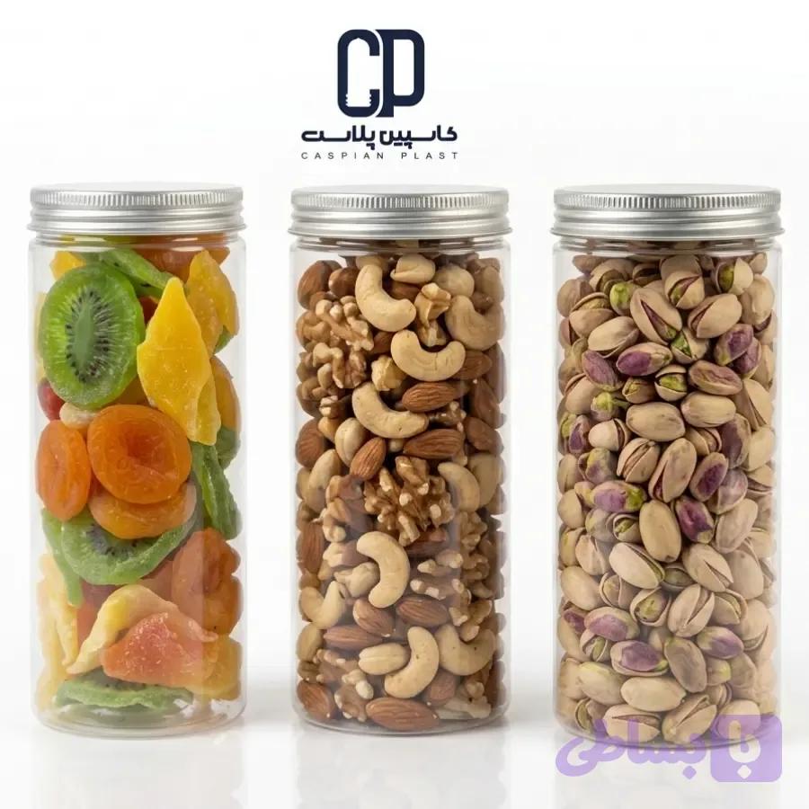 جار ۷۰۰ سیسی شیاردار با درب فلزی