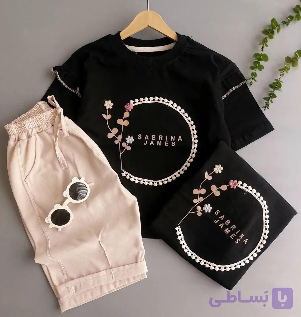 تیشرت و شلوارک گل حلقه ای❤️😍🌹