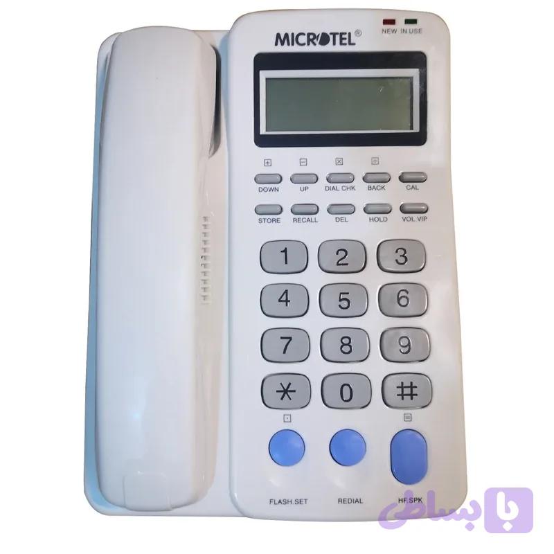تلفن ثابت سیمی میکروتل SP-F303CID با کالر آیدی، اسپیکر و کلید تونوپالس | Microtel — تصویر 1