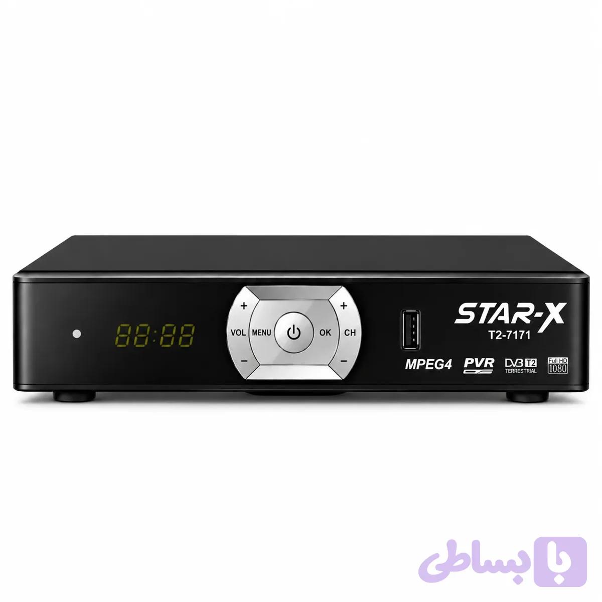 گیرنده دیجیتال تلویزیون استار ایکس مدل T2-7171 با DVB-T2، پشتیبانی H.265 و قابلیت ضبط برنامه | Star X — تصویر 1