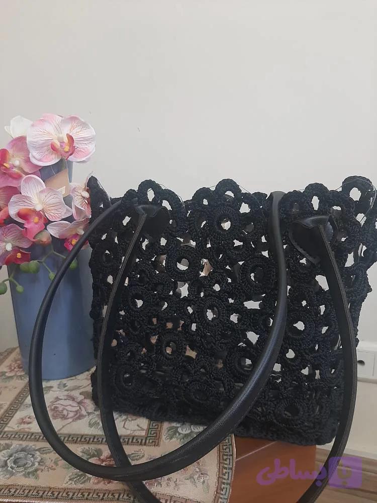 کیف مکرومه دست بافت