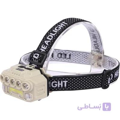 چراغ پیشانی و هدبند شارژی سنسور دار مدل HX-817S با پورت شارژ تایپ سی Type-C