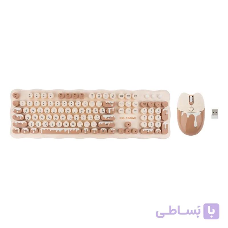 کیبورد و ماوس بی سیم مافی مدل بستنی آب شده MOFII ICE CREAM — تصویر 1