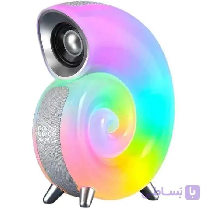 اسپیکر پرتابل و چراغ خواب مدل CONCH N63 RGB فانتزی حلزونی — تصویر 1