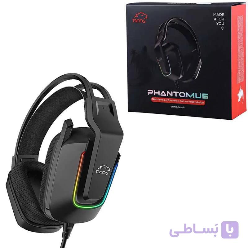 هدست سیم دار گیمینگ مدل TSCO PHANTOMUS GH 5143 مشکی — تصویر 1