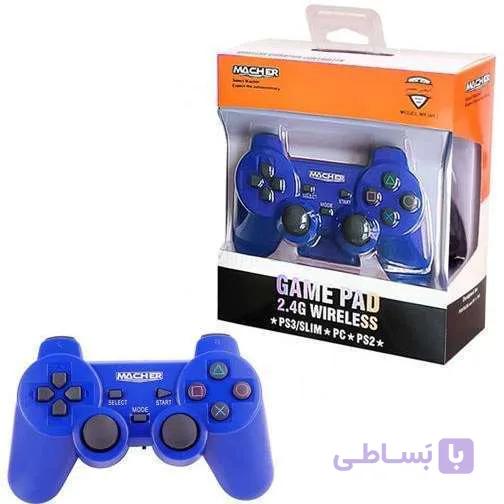 دسته بازی وایرلس بی سیم مچر مدل MACHER MR-W63آبی — تصویر 1