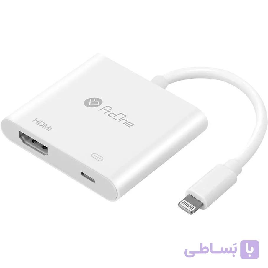 دستگاه تبدیل لایتنینگ به HDMI پرووان مدل PROONE HDTV PHU550 IPHONE — تصویر 1
