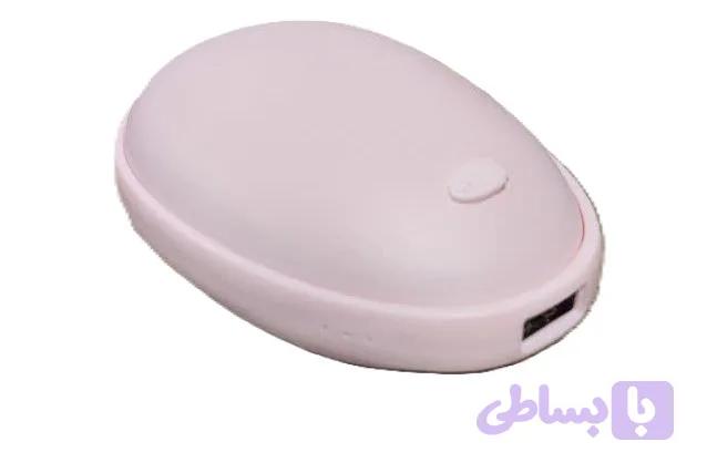 گرم‌کن دست و پاوربانک (5000, میلی‌آمپر ساعت) مدل C-11 – طرح گرد با رنگ‌صورتی — تصویر 1