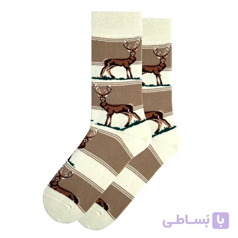 جوراب ساق دار پنبه مونتانا سفیدPH1229.1 — تصویر 1