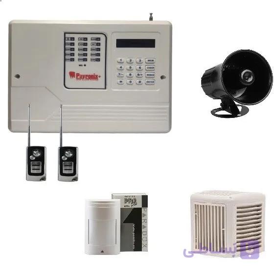 پکیج دزدگیر اماکن سیمکارتی پایرونیکس مدل P01 با ۱ چشمی