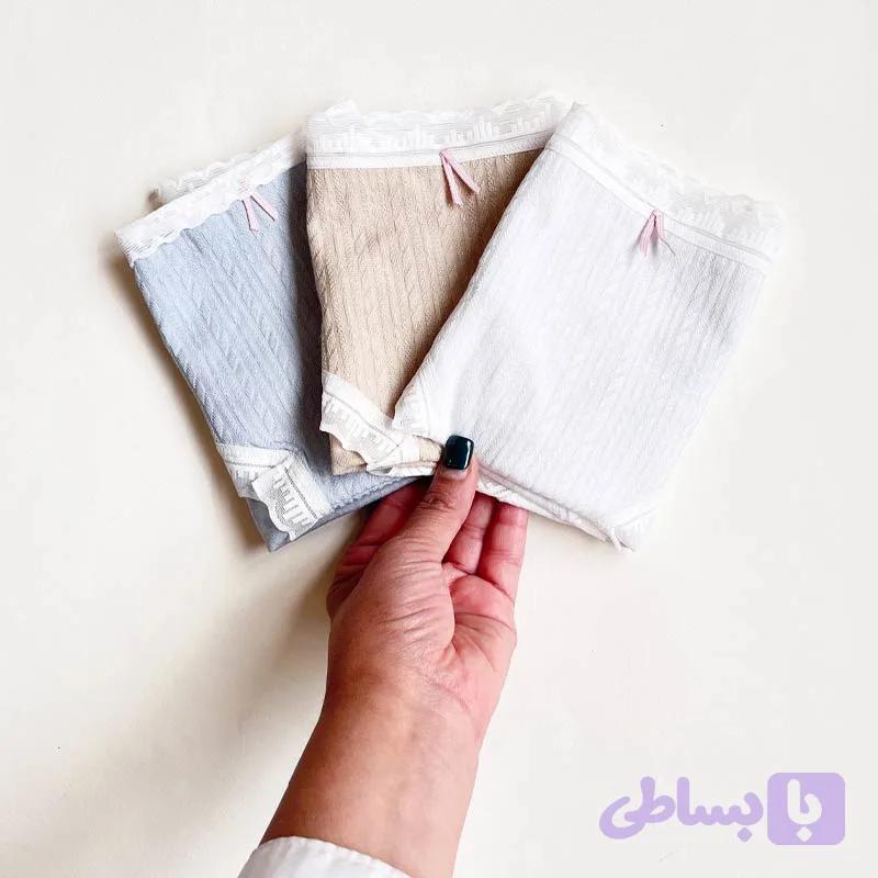پک سه عددی شورت بافتدار زنانه کد PW014 — تصویر 1