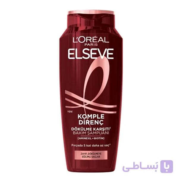 شامپو ضدریزش و تقویت‌کننده موهای ضعیف لورآل | L’Oréal Paris Elseve Komple Direnç Anti Hair Fall Shampoo — تصویر 1
