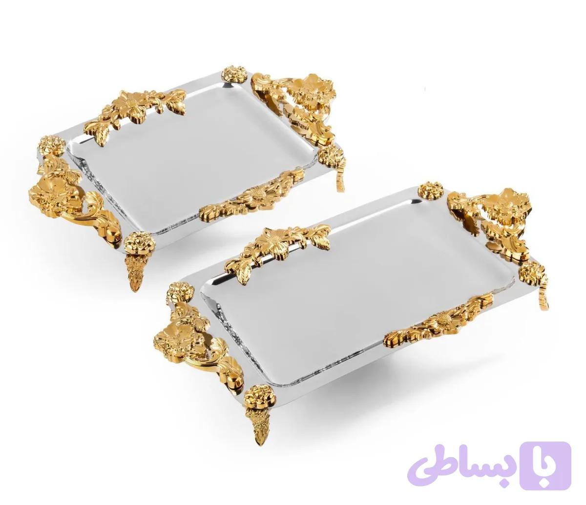 ست سینی تمام استیل رزلند
