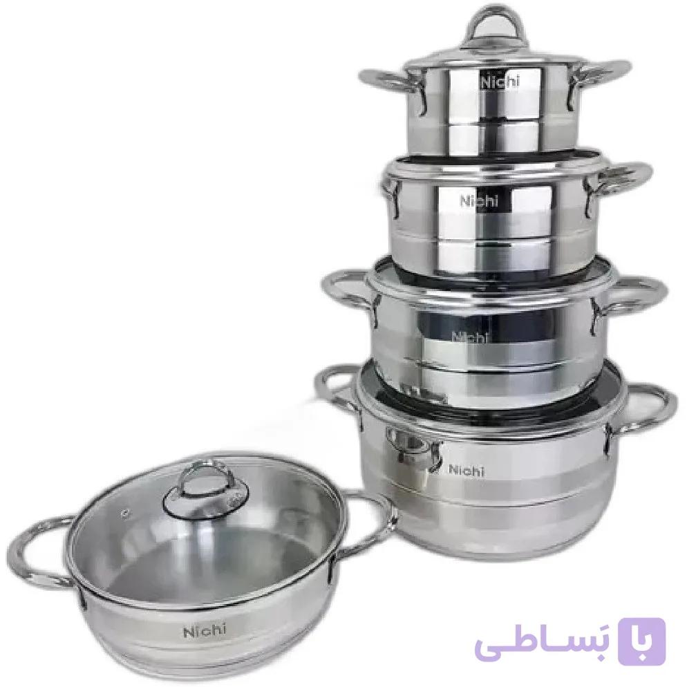 سرویس قابلمه ۱۰ پارچه استیل NICHI