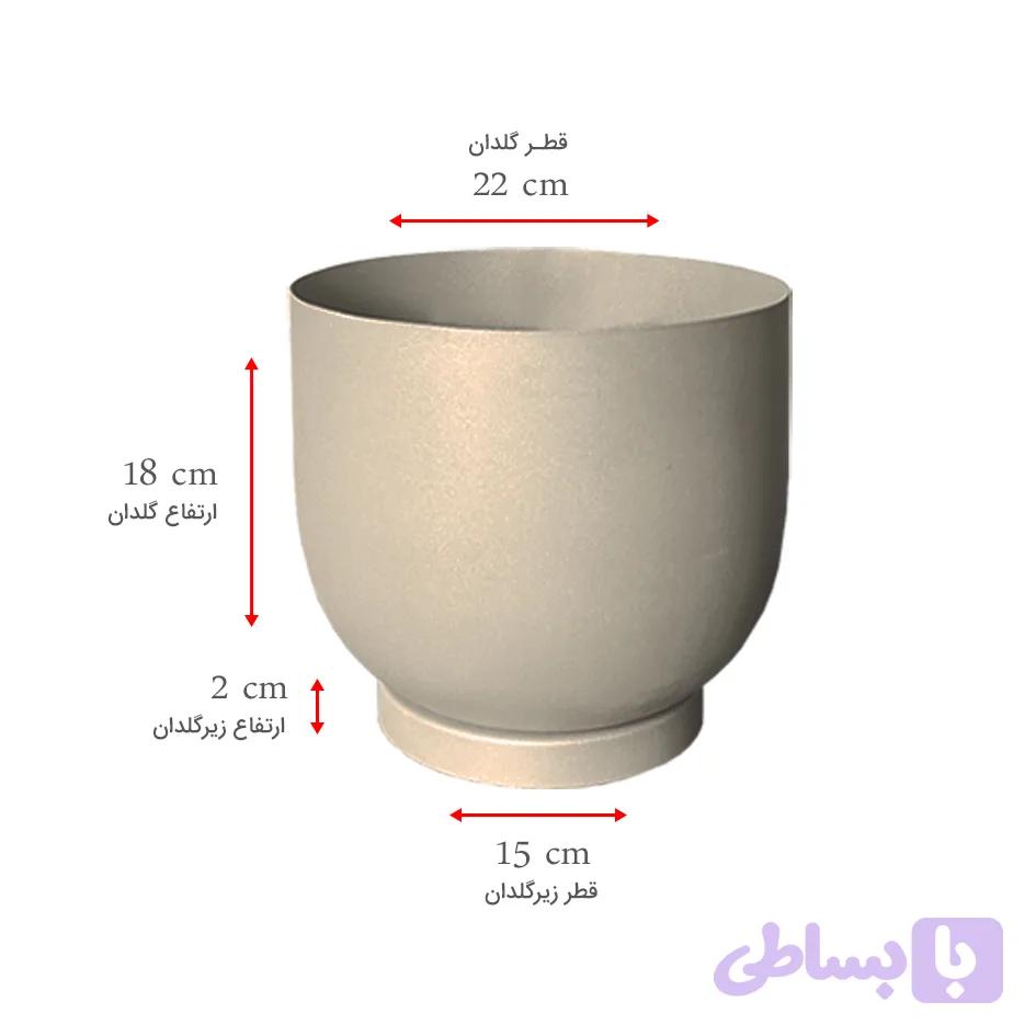 گلدان فلزی مدل سیکو گِرد