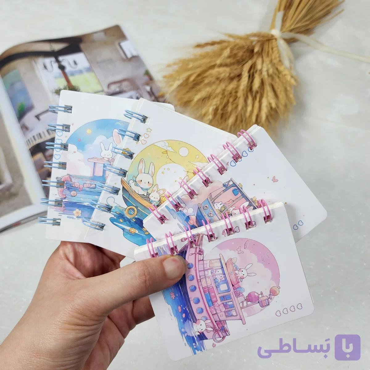 دفترچه سیمی پینترستی خرگوش در 4 طرح جذاب — تصویر 1