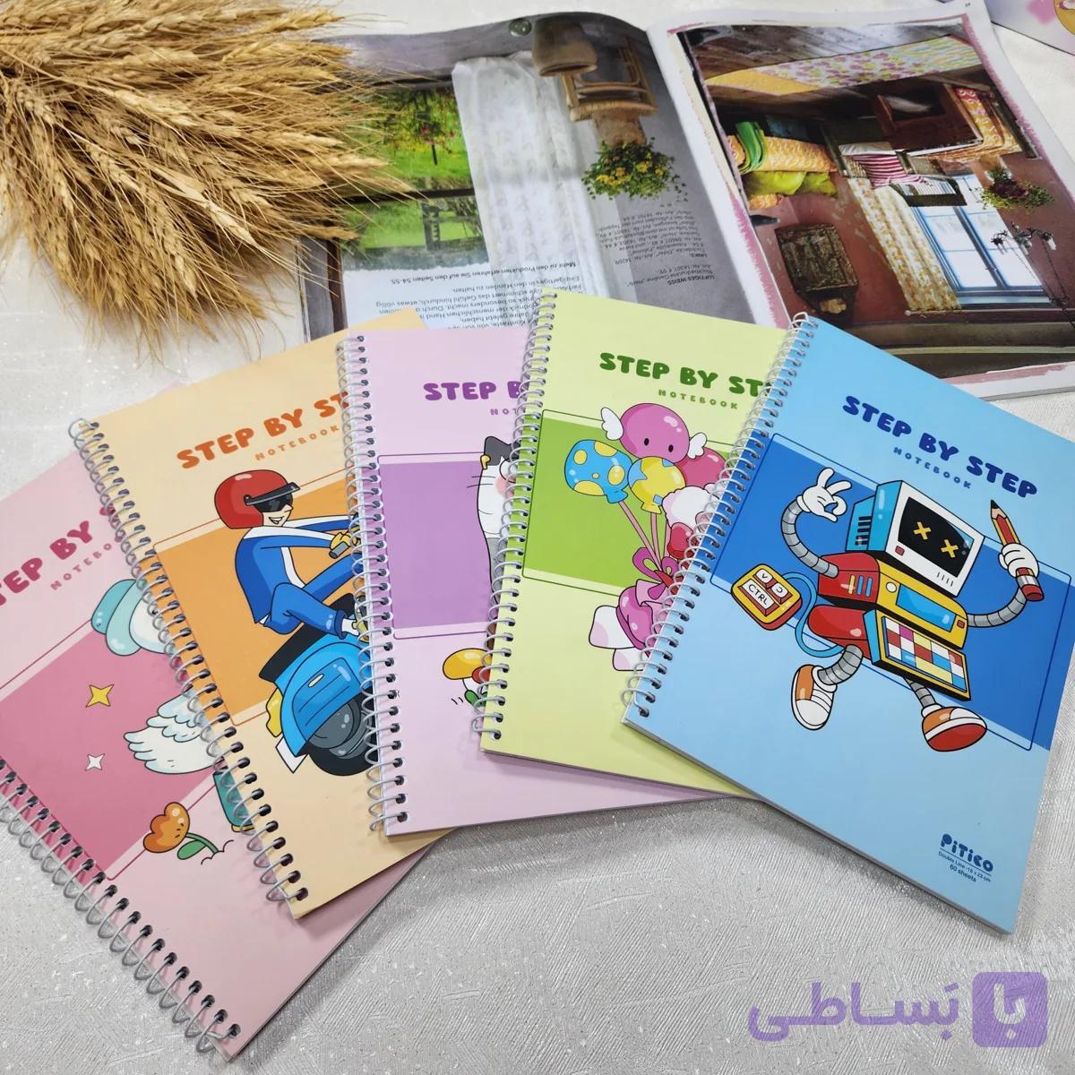 دفتر زبان سیمی 2 خط مدل پستکارت — تصویر 1