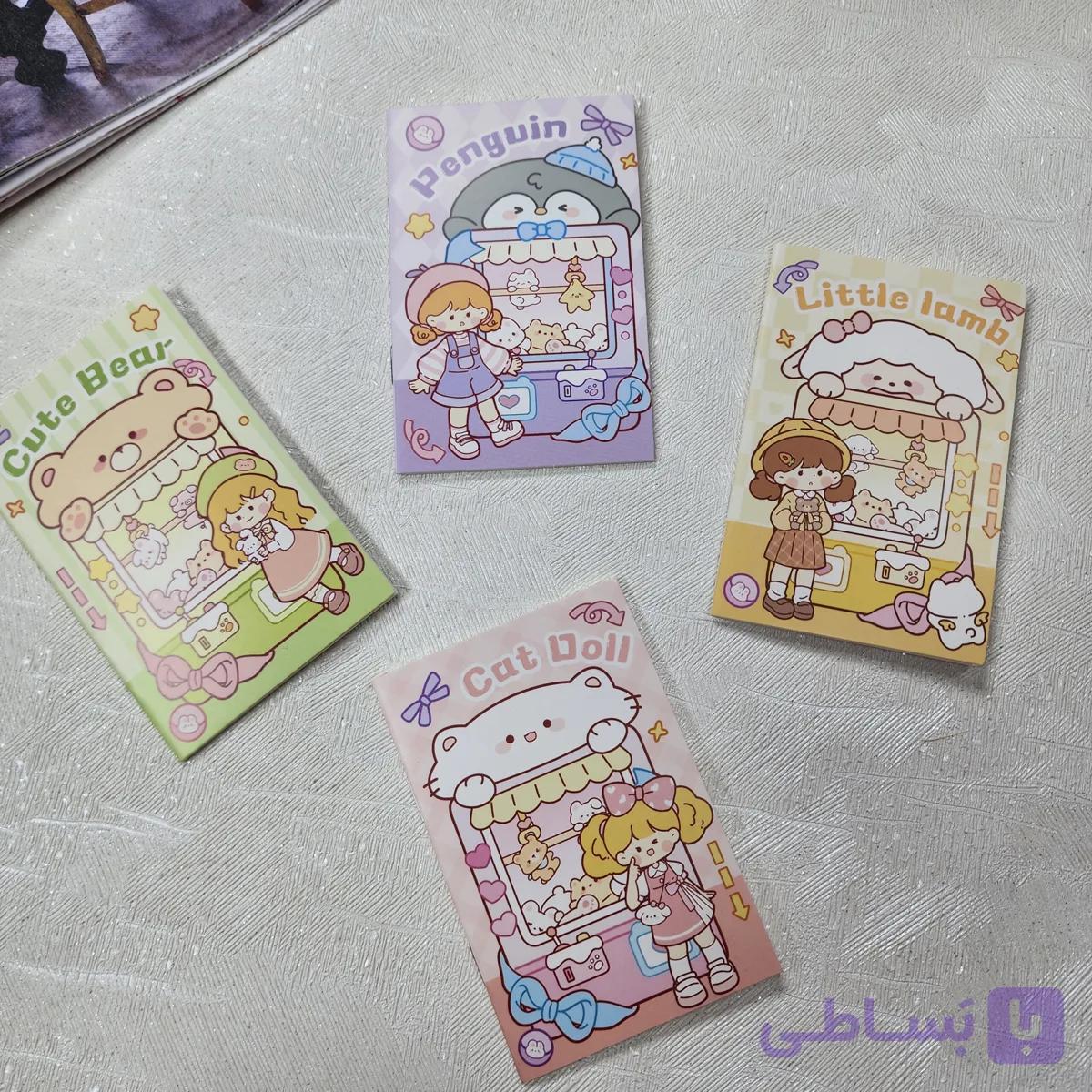 دفترچه پاسپورتی طرح دختر و دستگاه عروسک — تصویر 1