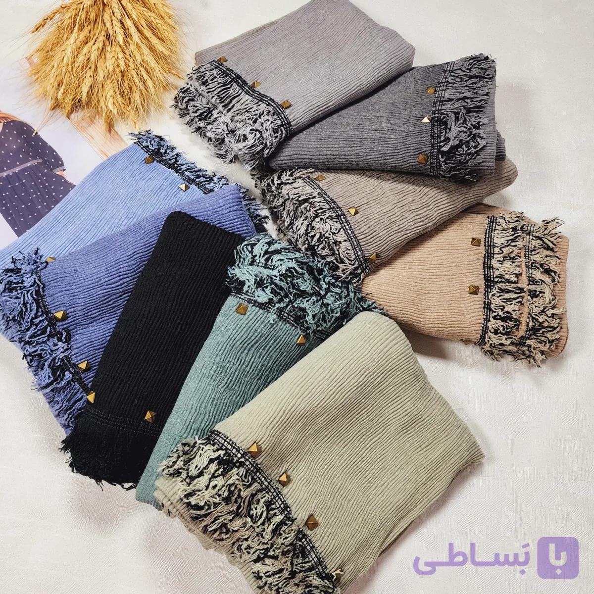 شال پلیسه پاییزی وارداتی دستک پانچ — تصویر 1