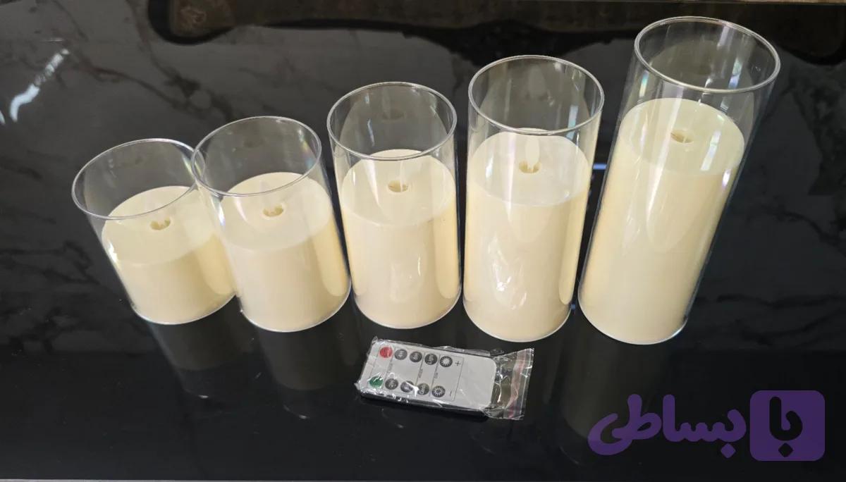 شمع استوانه ای طلق دار