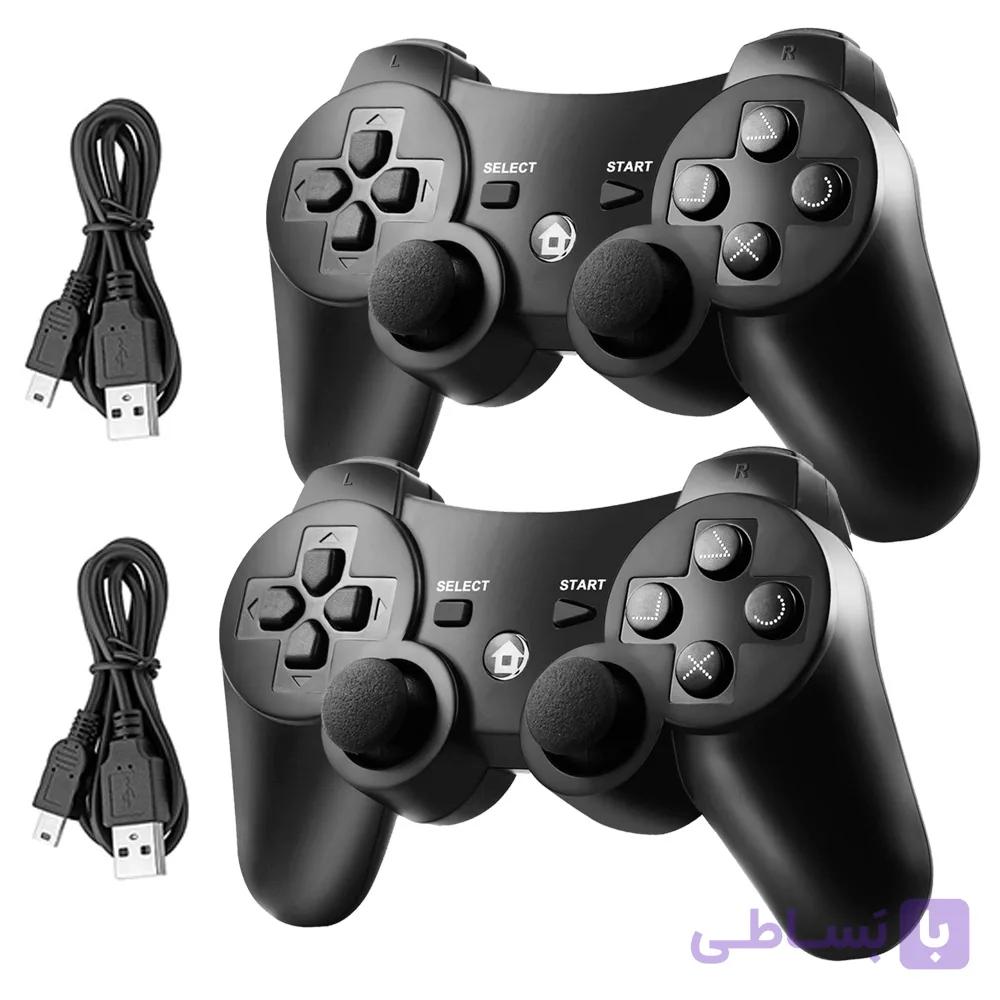 دسته بازی PS3 بی سیم Diswoe بسته 2 عددی — تصویر 1