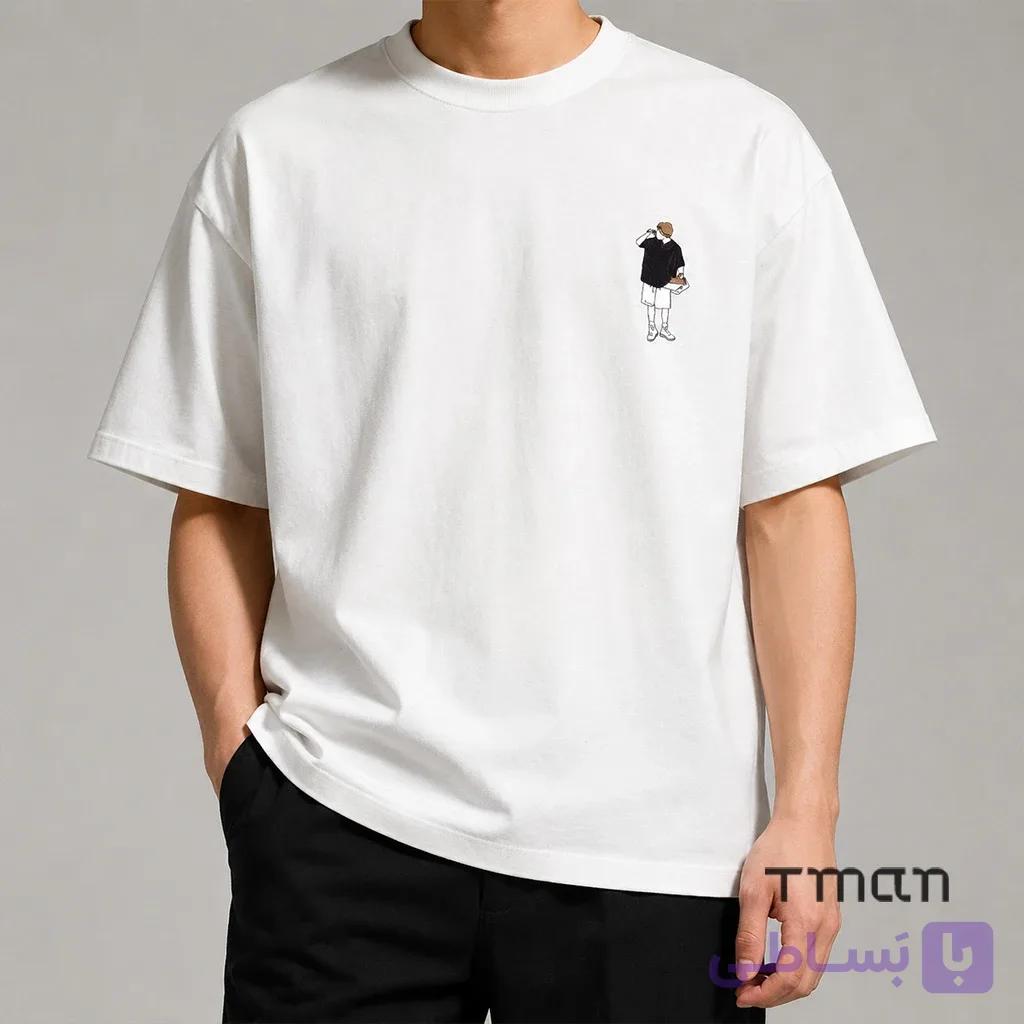 تیشرت چاپی طرح Cafe Boy