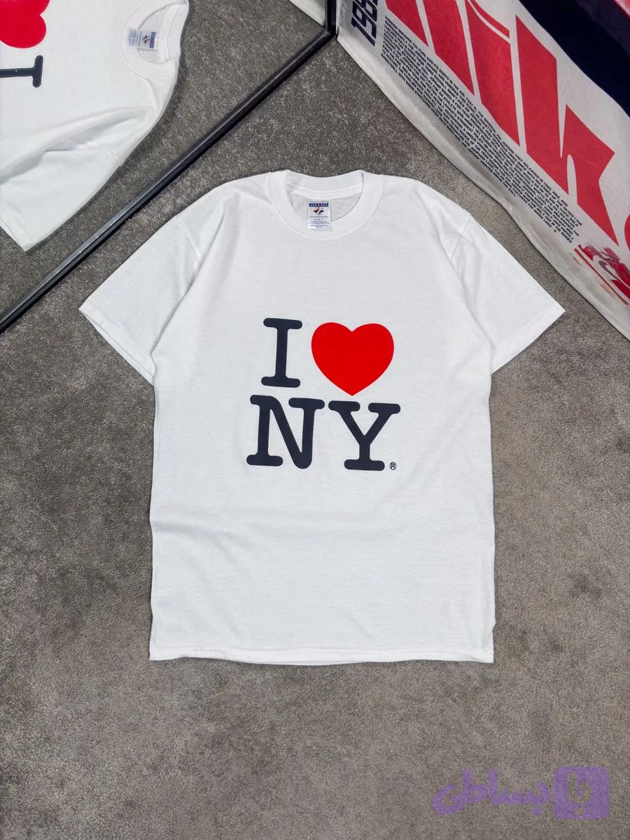تیشرت گرافیکی گرم بالا جرزیز Jerzees Heavyweight Blend “I Love NY” Graphic T-Shirt — تصویر 1