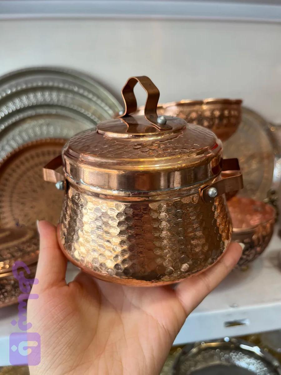 قابلمه مسی نوزاد کوچک چکشی