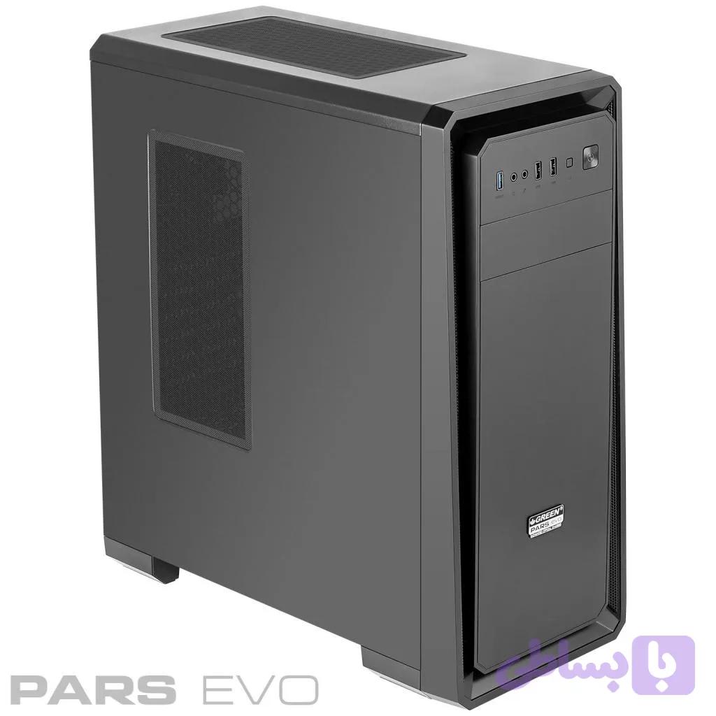 کیس کامپیوتر گرین Pars Evo Mid Tower مشکی