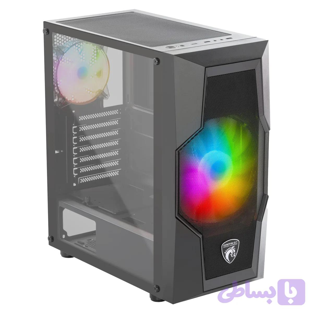 کیس کامپیوتر گرین GRIFFIN G1 RGB Mid Tower مشکی