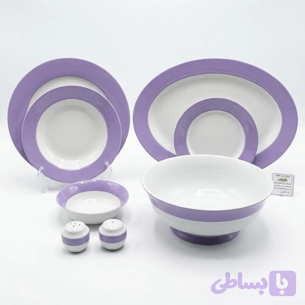 سرویس چینی ۲9 پارچه دور رنگی قرمز — تصویر 1