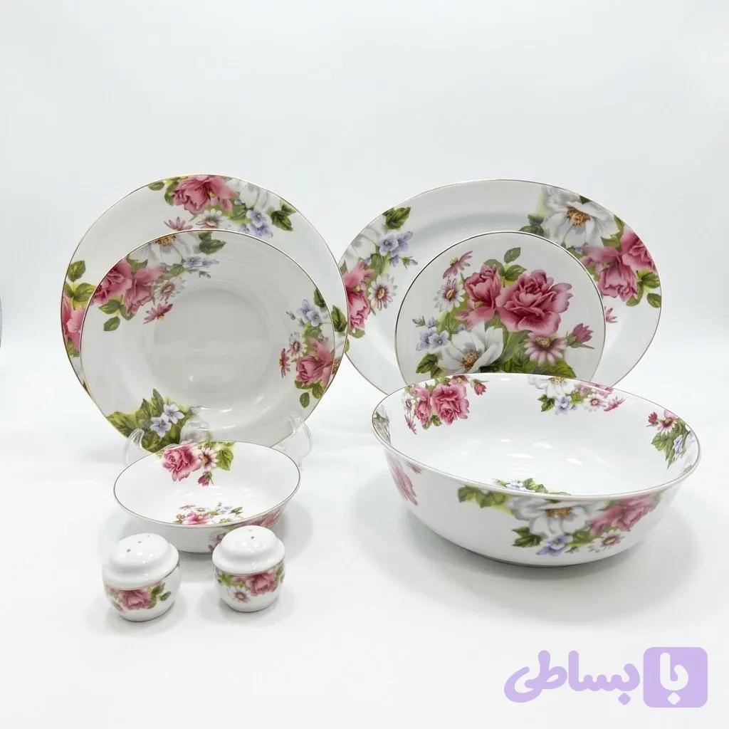 سرویس چینی 30 پارچه طرح دار کد 1014 — تصویر 1