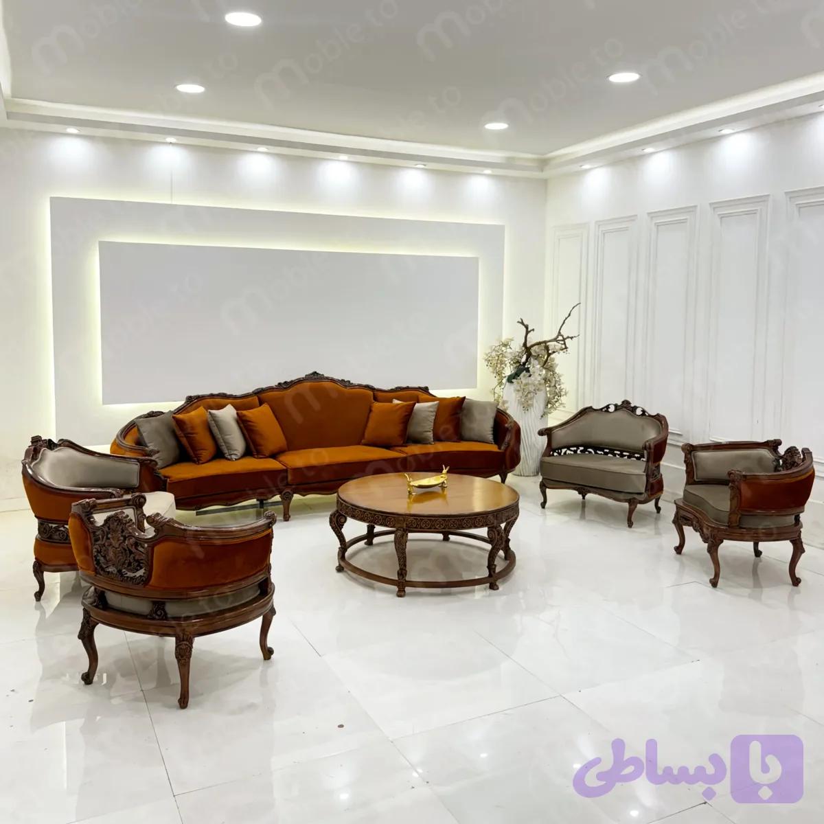 مبل کلاسیک مدل امپریال و ژوان کد ۱۹۵ — تصویر 1