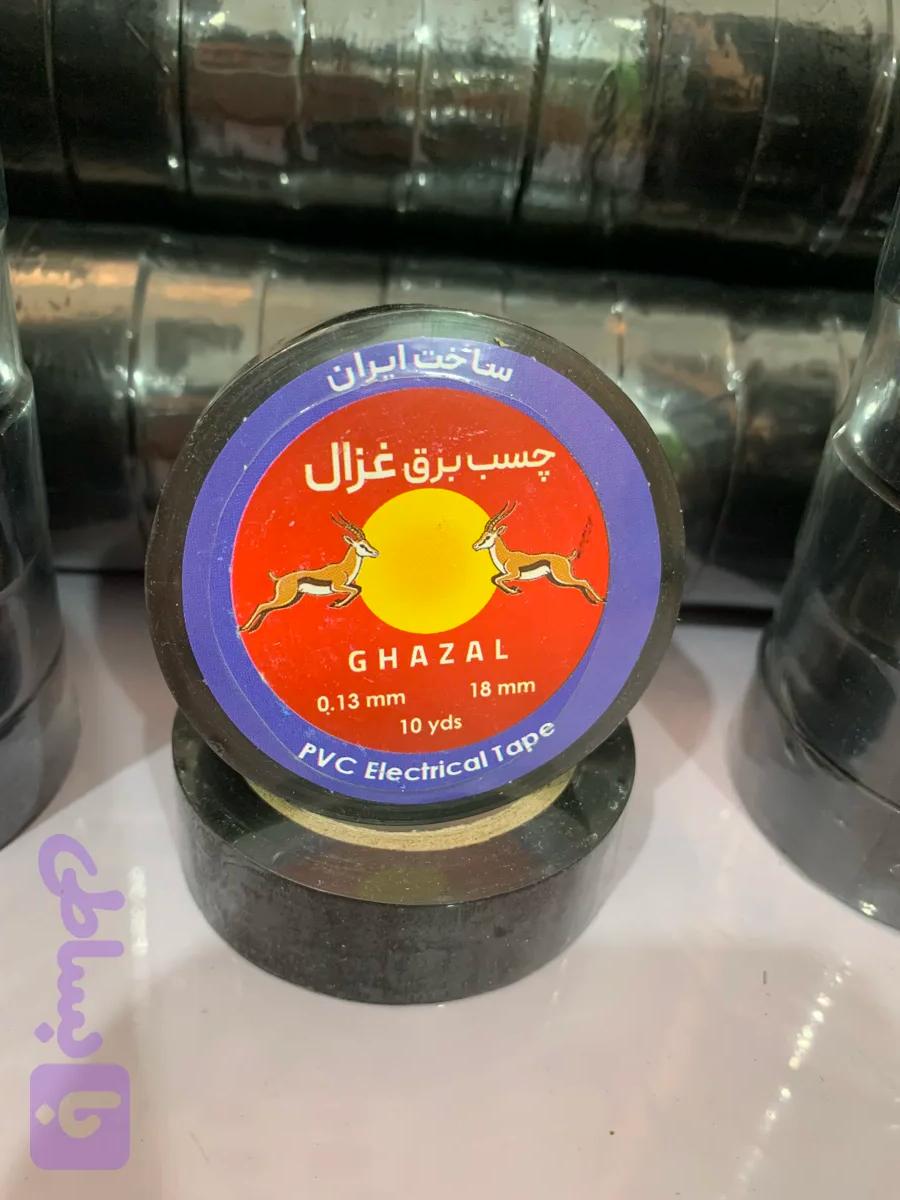 چسب برق غزال معمولی 10 یارد 130 میکرون 30 گرم مشکی