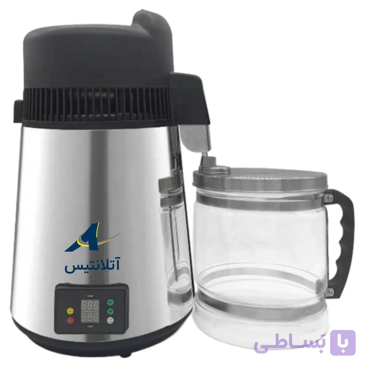 دستگاه تقطیر(عرق گیر/گلاب گیر) برقی خانگی خارجی استیل 6 لیتری برند آتلانتیس مدل AT-105 + واشر زاپاس هدیه — تصویر 1