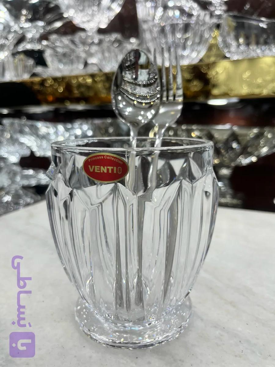 جای قاشق و چنگال کریستال شیک
