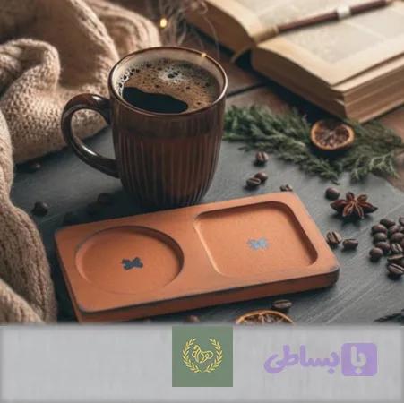 زیر لیوانی دکوپاژ چوب( ام دی اف)مدل آسمان شب.5 19*10