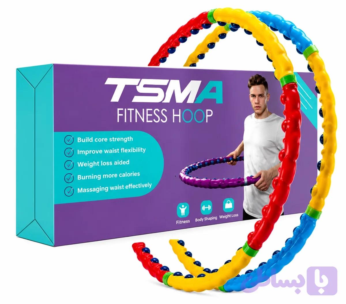 حلقه کمر ژله‌ای ماساژور TSMA | Fitness Hoop