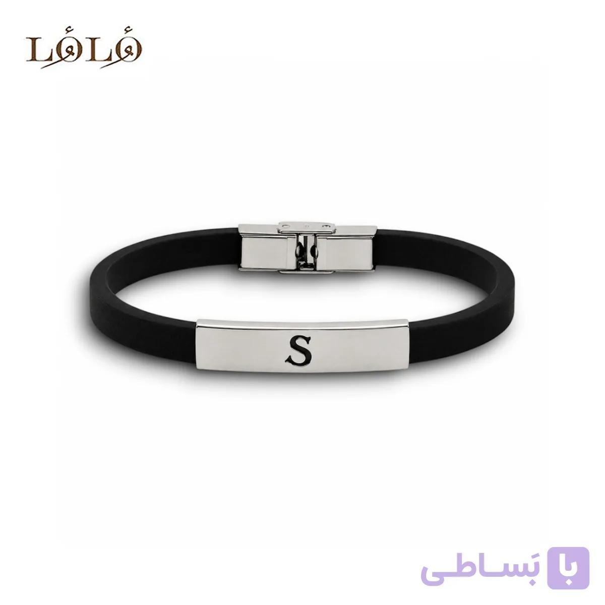 دستبند چرم مکعب مستطیل نقره