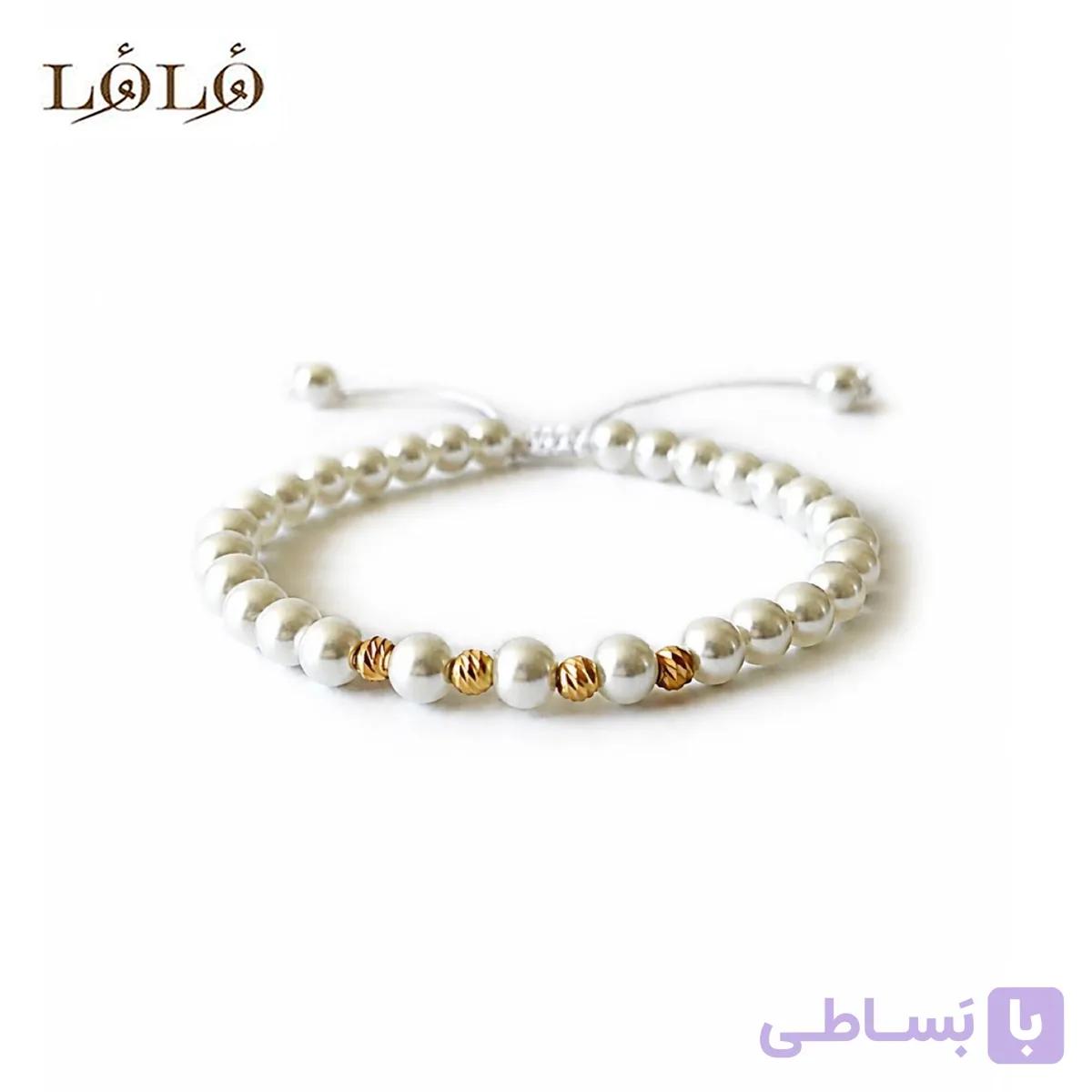 دستبند مروارید و گوی نقره