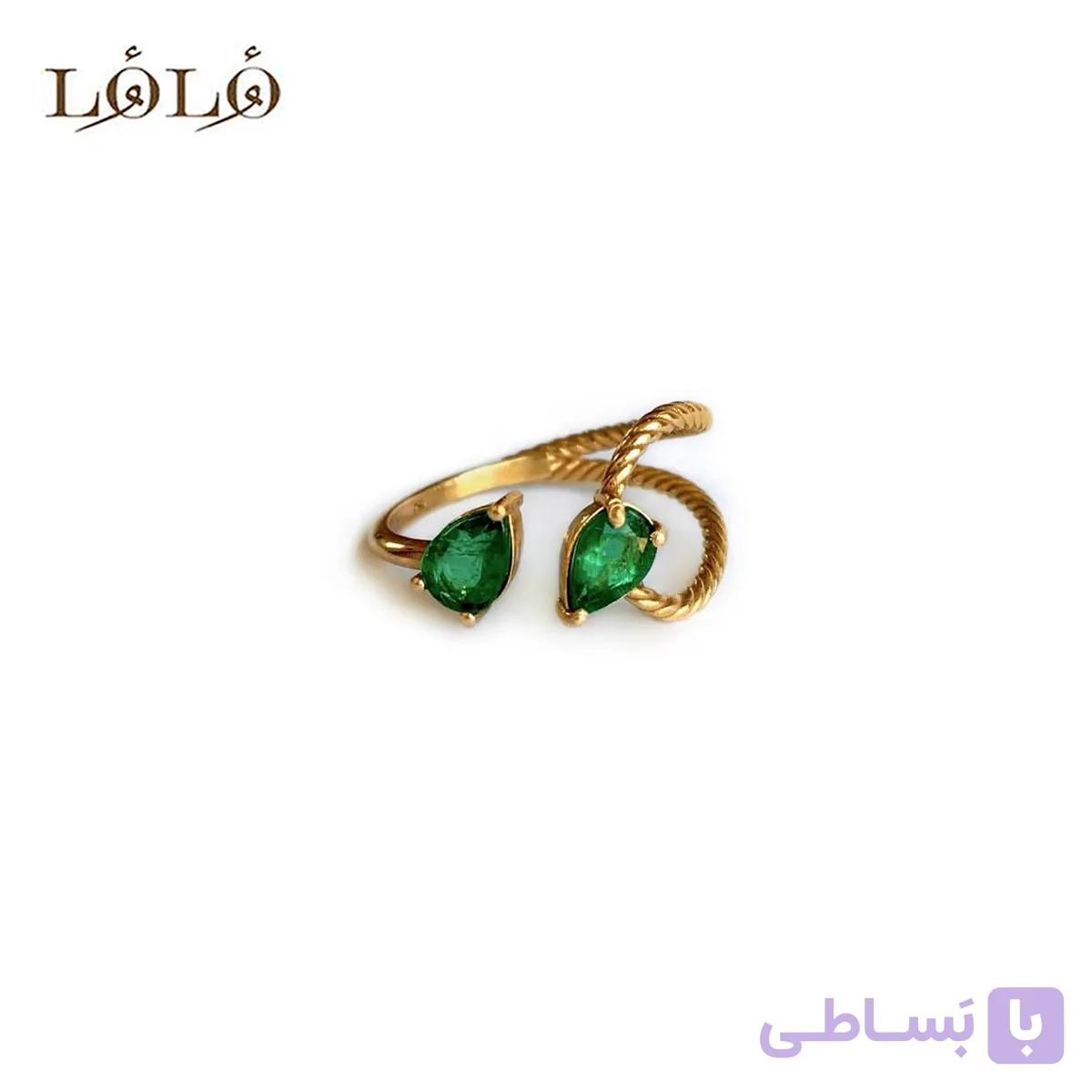 انگشتر زمرد طلا — تصویر 1