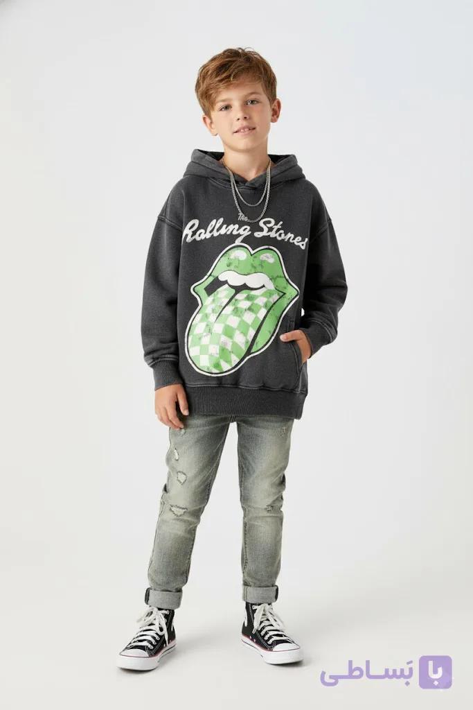 هودی دخترانه پسرانه توکرکی طرح Rolling Stone زارا (ZARA)