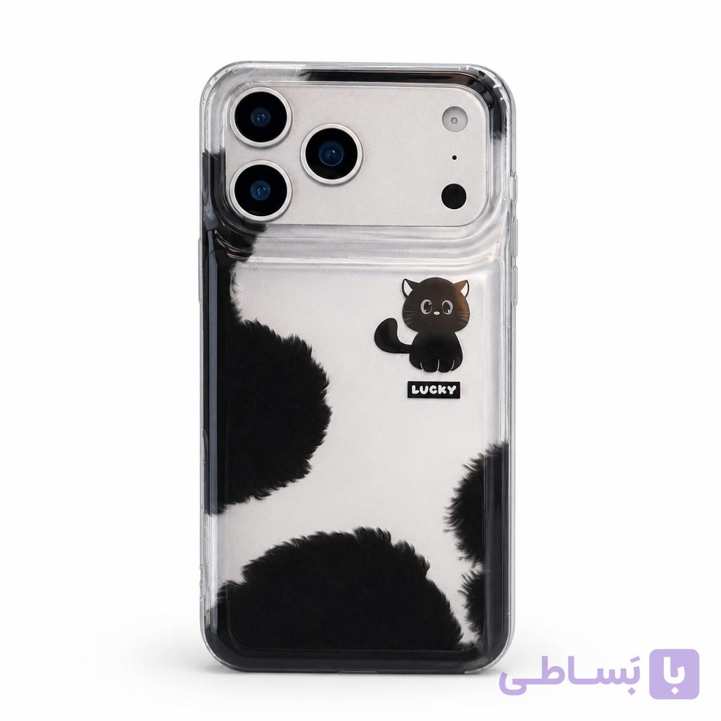 قاب آیفون  طوسی مدل CUTE CAT | موجود برای سری آیفون