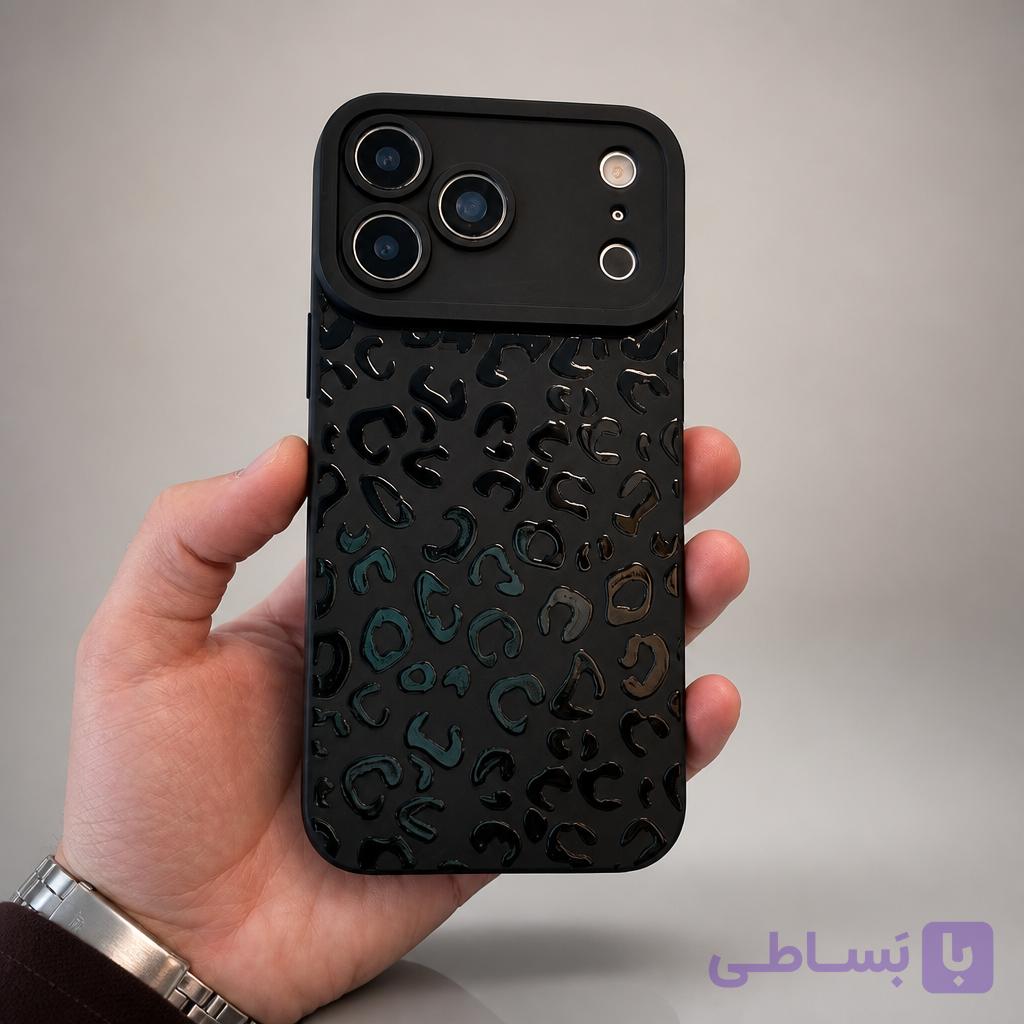 قاب آیفون مشکی مدل پنگی ردپا | موجود برای سری آیفون