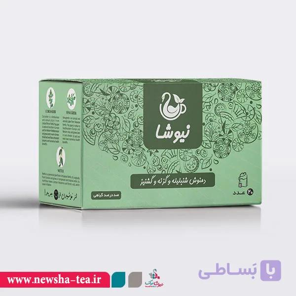 دمنوش شنبلیله و گزنه و گشنیز کیسه ای نیوشا