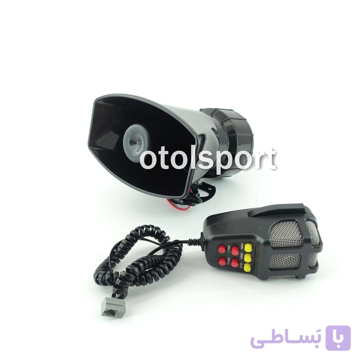 آژیر خودرو 100 وات میکروفن‌دار 7 صدا | STCO و CLAW — تصویر 1