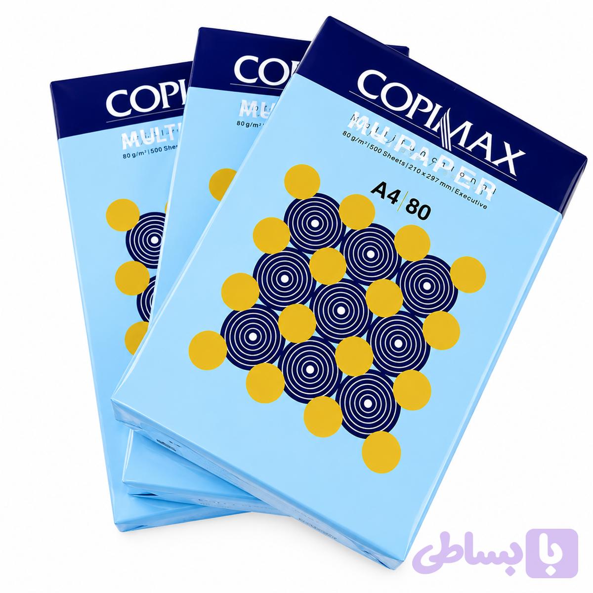 کاغذ a۴ کپی مکس 80 گرم 1000 عدد 2 بسته copimax