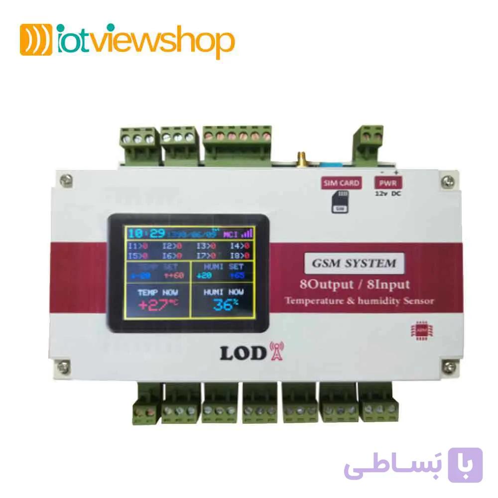 کنترل پیامکی دما و رطوبت 8 کانال با صفحه نمایش رنگیLG8816 — تصویر 1