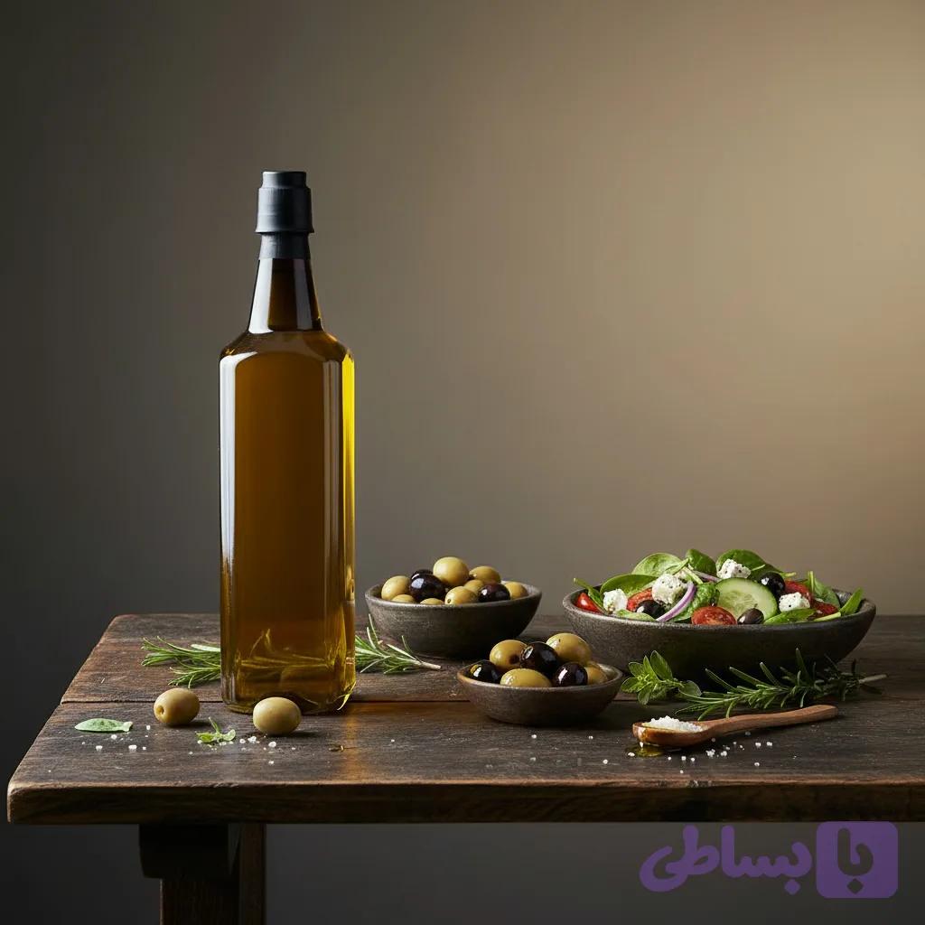 روغن زیتون محلی بکر 1 لیتری با بوی ملایم و رنگ شفاف با برگه آزمایش(ارسال پسکرایه)