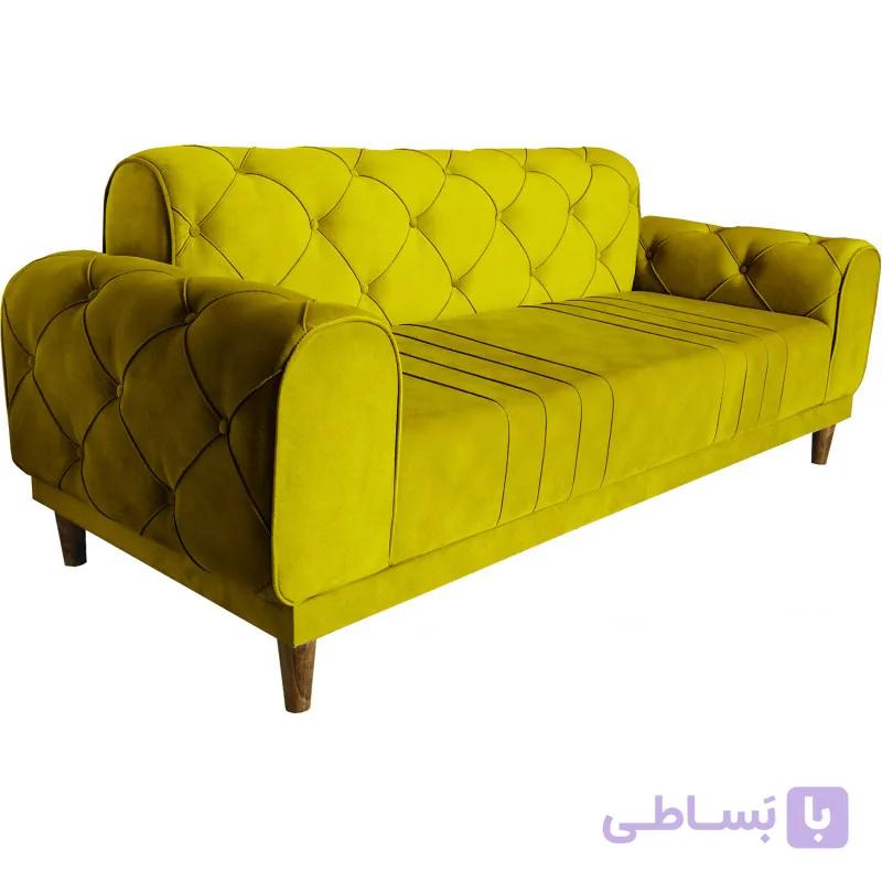 مبل راحتی سه نفره شاهان دکور مدل چستر خط دار کد 1037